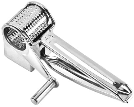 Rallador de queso, rallador de queso giratorio portátil | Rallador de queso portátil, rallador de tambor giratorio de acero inoxidable para queso, verduras, queso o nueces, rallador con manivela