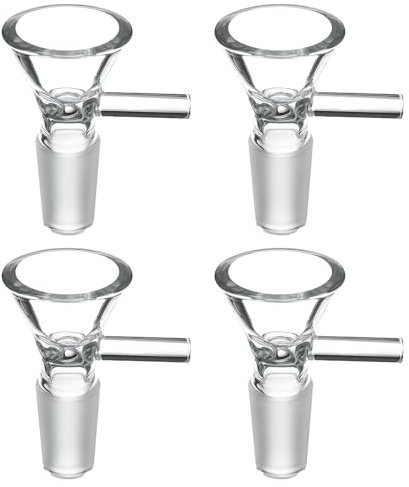 4 Pack Glass Bowls with 14mm Size, Reusable Bowl Piece Water Bowls, Durable and Easy to Clean Bowl Piece for Water Pipes, Oil Rigs and Accessories ﻿