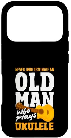 Just an Old Man Who Plays Ukulélé Musicien Coque pour iPhone 17 Pro
