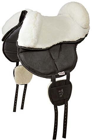 Barefoot Schafwoll Sitz für Ride-On-Pad – rutschfest, bequem & pferdefreundlich – Ergonomischer Reitsitz mit hoher Rückenstütze und Pauschen – Sitzauflage aus 100% Schafwolle – ohne Ride on Pad