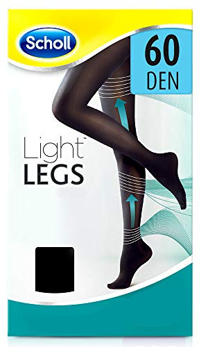 scholl Light Legs Collant Donna Compressione Graduata 60 Den, L, Nero, 1 Paio