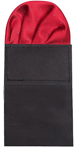 DonDon Herren Einstecktuch vorgefaltet für den perfekten Sitz rot