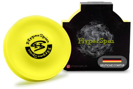 HYPERSPIN Mini-Frisbee - fliegt über 60 Meter weit - Trendsport, Outdoor-Spielzeug aus Silikon, die kleine neon Wurfscheibe ist der Neue Fun Sport klein u. passt in Jede Hosentasche