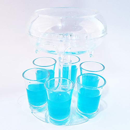 DTLEO Dispensador de Chupitos de Barra, Dispensador de Vasos de chupito de Seis Maneras para Bar en Casa Fiestas, Vasos Chupito Seis Formas