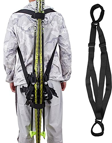 WINBST Ski Tote, Ski Tragegurt,Ski und Pole Rucksack Träger Ski und Pole Tragen Sling Strap Ski Schulter Gurt 38mm Riemen breit