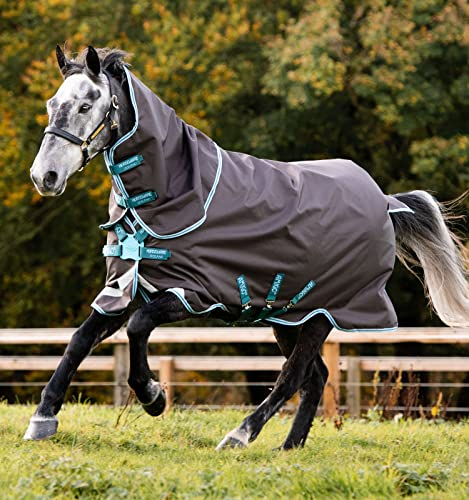 Horseware Amigo Bravo 12 Plus T/O Lite Disc Regendecke 0g mit Halsteil wasserdicht Excalibur 2022, Größe:5'6
