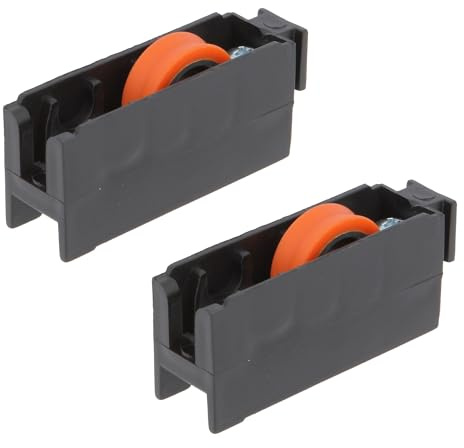 Amig - Galet pour fenêtre coulissante - Lot de 2 unités - Dimensions 56 x 23 mm - Boîtier en nylon avec roulements à billes - Conçu pour fenêtres coulissantes - Couleur noire - Mod. COR11