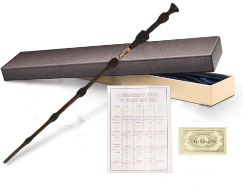 Bacchetta Magica Harry Potter Bacchetta Magica di Silente Realizzata, Harry Wizarding World, Oggetto di Scena per Cosplay, Articolo per Fan per Bambini Dai 7 Anni In Su, Decorazione Regalo
