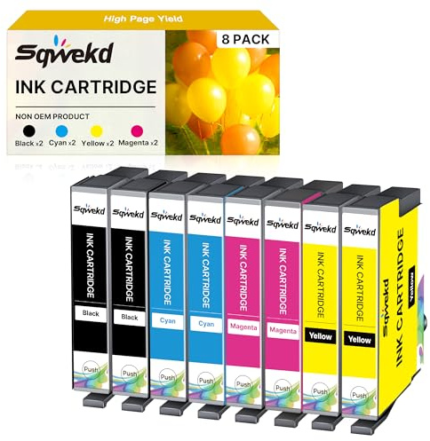 Sqwekd Cartucce Compatibili per 604XL per Epson Expression Home XP-2200 XP-2205 XP-3200 XP-3205 XP-4200 XP-4205 Workforce WF-2910 WF-2930 WF-2935 WF-2950 (2 Nero, 2 Ciano, 2 Magenta, 2 Giallo)