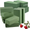 DAJAVE 12 Pcs Floral Foam Block Wet Florist Foam Block Flower Arranging Foam Rectangle Green Foam for Artificial Fresh Flowers, Flower Sponge Foam Block for DIYs, Arts, Crafts, Wedding