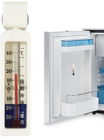 Misuratore di temperatura del frigorifero e del congelatore – Termometro analogico compatto per letture precise | Installazione semplice, garantisce una conservazione sicura degli alimenti,