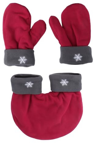 WATIIFUFU Paar Fäustlinge Aus Dickem Fleecestoff Rote Doppelhandschuhe Für Paare Warm Romantisch Winterhandschuhe Für Weihnachten Und Outdoor