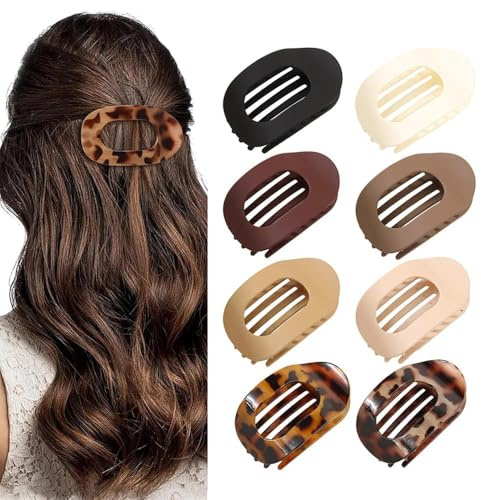 TTPSRY 8 Piezas Pinzas Pelo Mujer Ovaladas Clips a Pico de Pato con Fuerte Agarre Peinados Sencillos y Elegantes Accesorios para el Cabello