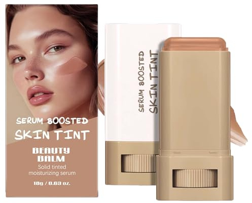 Foundation Stick Beauty Balm Serum Boosted Skin Tint, fest getönter feuchtigkeitsspendender Serum Contour Stick Foundation Face Stick für Frauen, Make-up mit natürlichem Finish (6#, 18g)