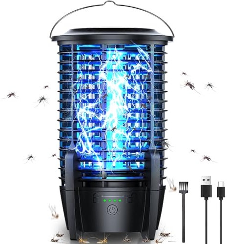 Mutree Insektenvernichter Elektrischer,Mückenfalle Mückenlampe, Fliegenfänger Wasserdicht IPX5 Insektenfalle Fliegenfalle Elektrisch für Innen Schlafzimmer