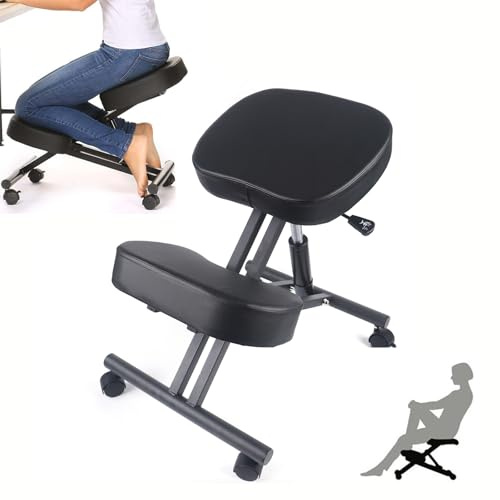 TouSuaRSi Silla ergonómica para rodilla, mecedora, taburete para movimiento de silla, taburete ajustable para el hogar, su oficina, su aula, capacidad de carga de 100 kg