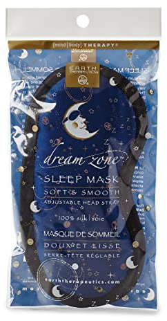 Earth Therapeutics Dream Zone Sleep Mask – Comfortable & Versatile – Soft & Plush Cushioning for Peaceful Slumber – Elastic Strap Adjusting