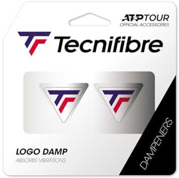 Tecnifibre Logo Damp Vibrationsalarm für Tennis, Erwachsene, Unisex, dreifarbig, 2 Stück