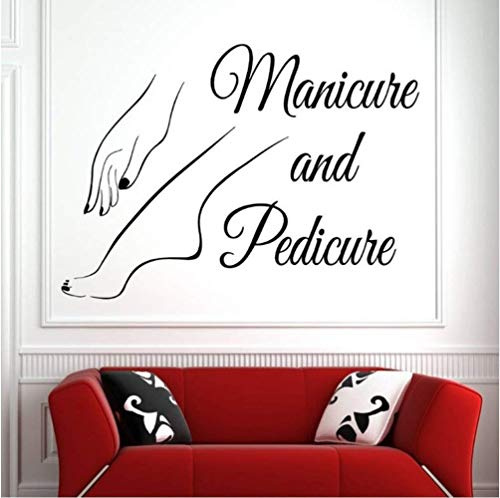 ttnan Vinilo decorativo para pared y ventana, para decoración de salón de belleza, manicura, pedicura, 59 cm, 42 cm