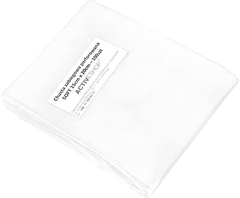 Engångsbehandlingshalsdukar perforerade 100 stycken 15 x 20 cm vit
