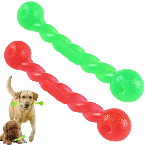 2 bastoncini da masticare per cani, resistenti, resistenti, per la dentizione, lavabili, flessibili, galleggianti, da piscina, per cani (medio)