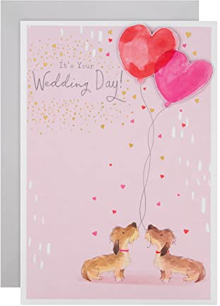 Hallmark Hochzeitskarte – niedliches Hunde-Design