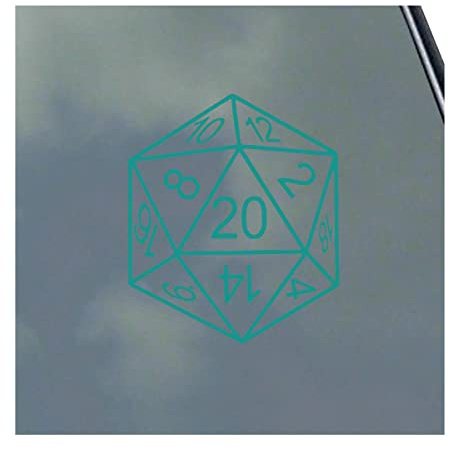 20-Sided Dice Vinyl Sticker Decal Roleplaying Game Role Play RPG Pen and Paper