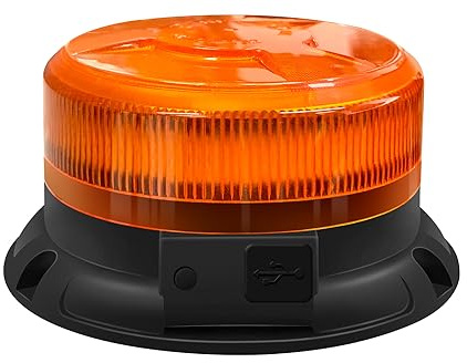 AnTom Magnetic Wireless Strobe Light, Waterproof Rechargeable LED Beacon Lights for Trucks, Vehicle Emergency Flashing Warning, forklifts,Tractors,Golf Carts,Cars