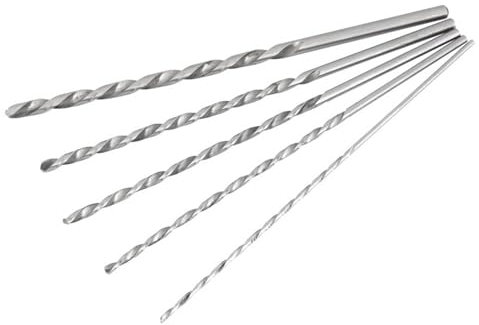5PCS Long Wood Drill, 150mm Extra Long Drill Bits for Woodworking, Speed Steel Drill Bits Set for Precision Drilling