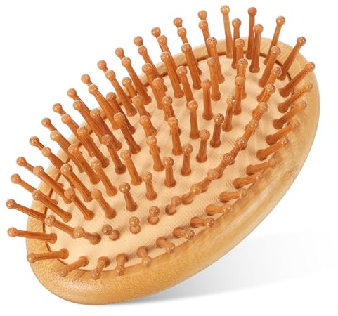 TOVINANNA Cepillo De Pelo Bambú Peine Masajeador Peine De Bambú Cepillo Para Desenredar El Cabelludo