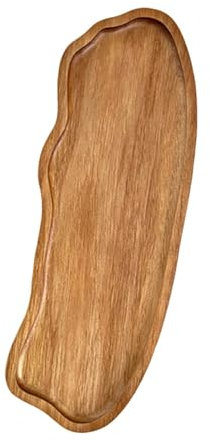 JISADER Bandeja de Madera Irregular en Forma de para Servir Postres 29cm