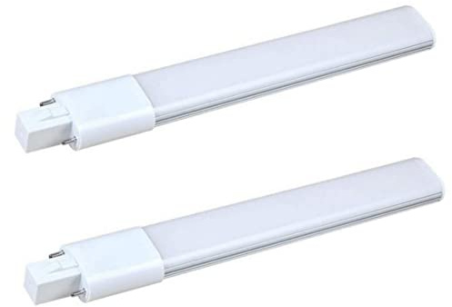 Hperu Lampada LED PL, Tubo Lampada Plug-in G23 in Alluminio 12W a 2 Pin 6000K Bianco Freddo CA 85-265 V, Risparmio energetico, 2 Pezzi, Luce PL a Pin