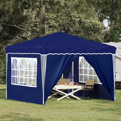LoogCape Tente de fête pop-up en tissu Oxford - 288 x 288 x 245 cm - Bleu - Tente imperméable avec 4 parois latérales - Pour jardin, événement, tonnelle - Protection solaire