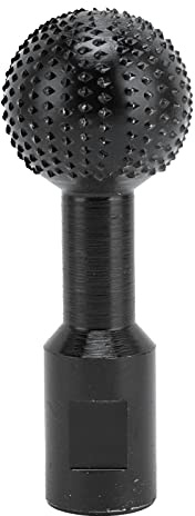 Cloimei Fresa giratoria esférica de 14 mm Cabezal de taladro para tallar madera Herramienta de molienda de eliminación rápida de material de acero al carbono para ángulo tipo 115 C