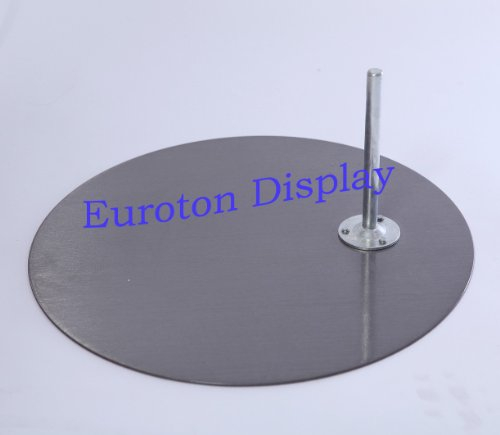 Eurotondisplay Euroton rund Metallplatte hochwertige Metallplatte Standplatte für Schaufensterpuppe nickel matt rund
