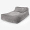 Lounge Pug, Schlafsofa Sitzsack, Chaiseloungue, Cord Schiefergrau