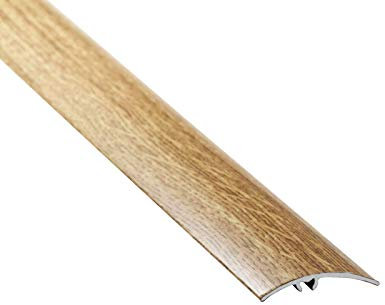 Aluminium Wood Effect Transition Strip Carpet Cover 47x930mm (3.05ft) Door Floor Threshold 5in1 Installation TMW Profiles (Natural Oak)