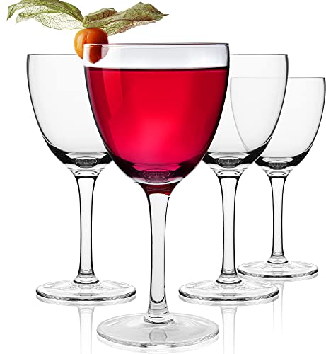 Sipour Cocktail-Gläser 4er-Set 24 cl – bruchsicher & elegantes Design – Gläser-Set Cocktailgläser Cocktailglas Martinigläser Longdrinkgläser Partygläser – Barkeeper-Set Bar-Zubehör