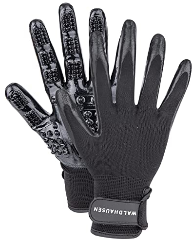 WALDHAUSEN Putz & Pflegehandschuh, M, schwarz