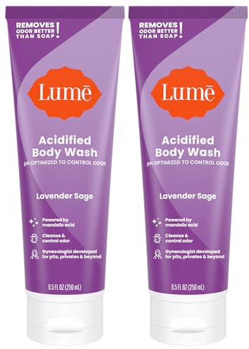 Lume Acidified Body Wash - 24-Hour Odor Control - Removes Odors Better Than Soap - Moisturising Formula - Formulated Without SLS or Parabens - OB/GYN Developed - 240ml (Pack of 2)