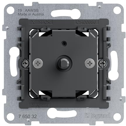 LEGRAND, SEANO 3-Stufenschalter-Einsatz mit Nullstellung (0, 1, 2, 3), 1-polig, mit N-Klemme, Schraubklemmen, 765032
