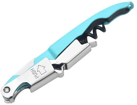 Allpeak Cavatappi con Lama da Sommelier - 1PC Acciaio Inox 3 in 1 Professionale Apri Bottiglia & Lama Corta Capsule - Utensili da Cucina Accessori Vino e Bar Cavatappi da Sommelier - Azzurro