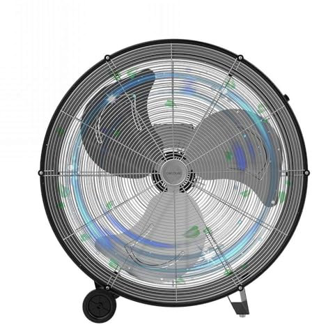 Cecotec Ventilateur de Sol Industriel Proindustry 3000, 240W, Diamètre 76 cm, 3 Vitesses, Pales en Aluminium, Débit d'Air 10473,3 m³/h, Design Transportable, Grille de Protection, Facile à Utiliser