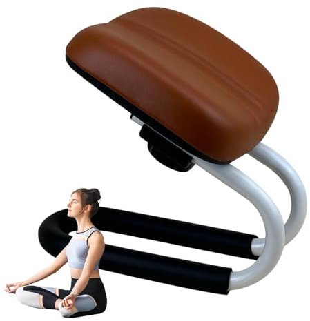 Knästol - Knäpall | Bärbar meditationsstol med svampkudde | Bönbänk utan glidning | Meditationspall för att lindra och förbättra hållningen, L