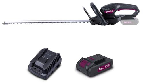 Gomag HES570 Akku Heckenschere inkl. 2Ah Akku & Ladegerät | 51cm Schnittlänge | Ø16mm Aststärke | 56cm Schwertlänge | mit Softgrip | 2-Handbedienung | Strauchschere elektrisch kabellos