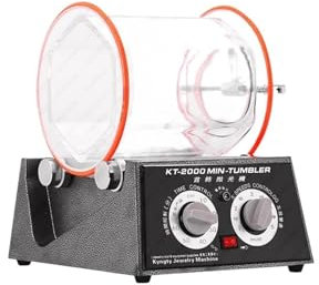 5kg Tumbler Rotary Jewelry Polisher Bead Surface Cleaner Drum Polisher Machine KT2000 With Chamfering Timer med hög effektivitet