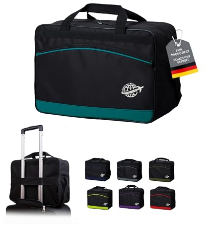BambiniWelt av Rafael K. Resväska handbagage weekender lätt resväska för semester sport 40 x 25 x 20 40 x 30 x 20 55 x 40 x 20 [handbagageväska] flygplan resväska Easyjet Ryanair Eurowings, Turkos