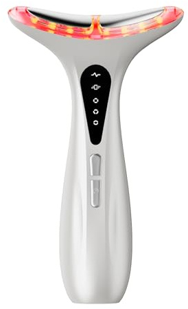 Face Massager,2025 Anti-Wrinkle Face Device,Portable Skin 45±5°C EMS Red Light Therapy Tightening Beauty Toning Device,Heat 7 Colors& 3 Massage Modes for Skin Tightening & Neck Lifting Firming (White)