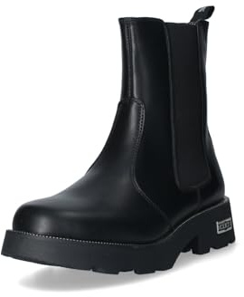 Cult Young Stivaletto Donna, Punta Chiusa, Slip-on, Sintetico Nero, Tacco 4 cm (nero, regular, Sistema Taglie Calzature EU, Adulto, Numero, Media, 39)
