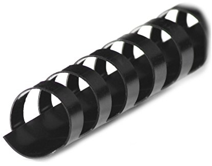 r&b BRP280-SW Plastikbinderücken 21 Ringe 28 mm, 50 Stück